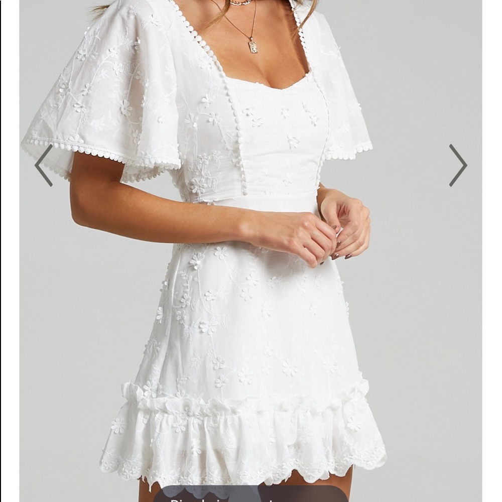 Beautiful white embroidered dress from Showpo